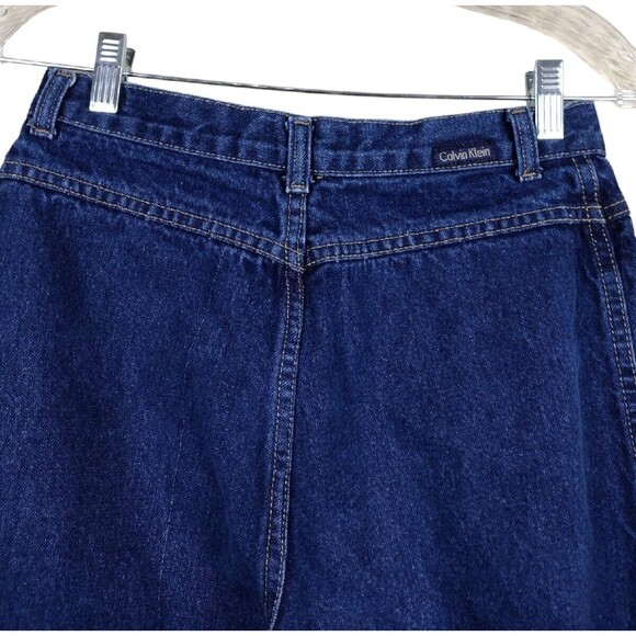 VTG 80's Calvin Klein Womens Size 11 Denim Blue Jeans High Rise Dark Wash Cotton - Picture 6 of 10